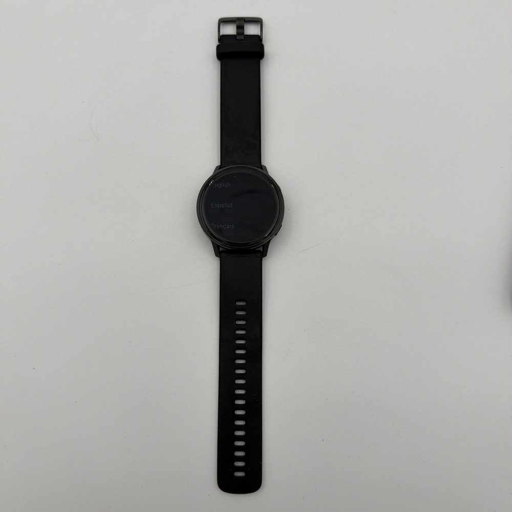 Garmin Venu 4 Series Smart Watch Black Silicone Band Stainless Steel Case 45mm